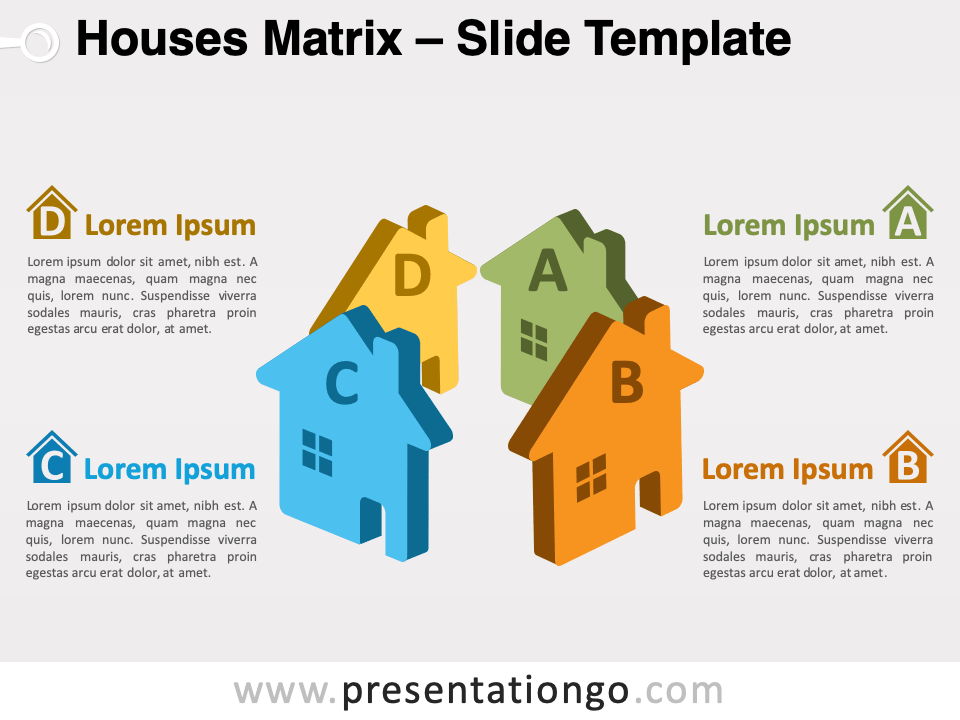Matriz de Casas Gratis Para PowerPoint Y Google Slides