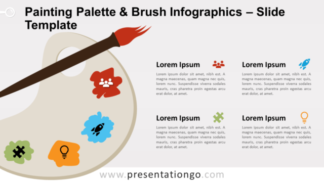 Paleta de Pintura Y Pincel Gráfico Gratis Para PowerPoint Y Google Slides