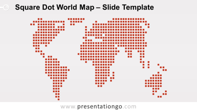 Mapa Mundial de Puntos Cuadrados Gratis Para PowerPoint Y Google Slides