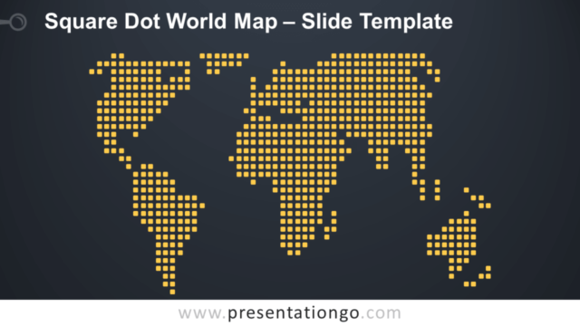 Mapa Mundial de Puntos Cuadrados Gratis Para PowerPoint Y Google Slides