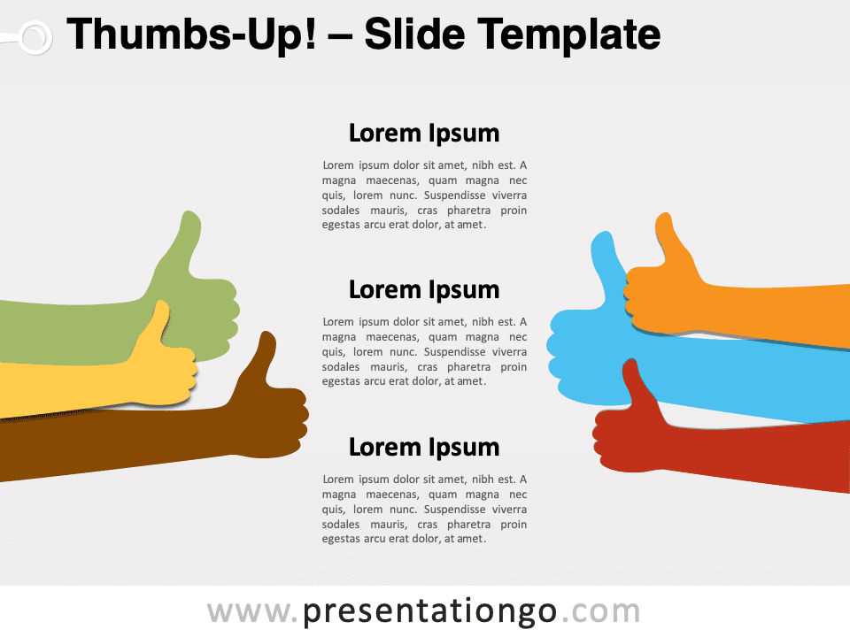 Pulgares Hacia Arriba Gráfico Gratis Para PowerPoint Y Google Slides