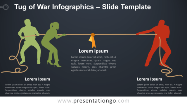 Infografía Gratis de “Tira Y Afloja” Para PowerPoint Y Google Slides
