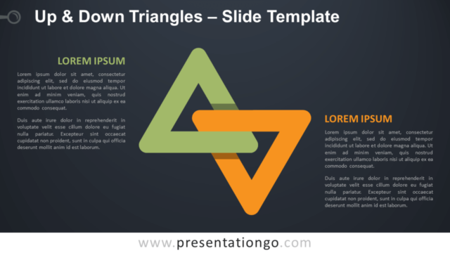 Triángulos Arriba Y Abajo Gráfico Gratis Para PowerPoint Y Google Slides