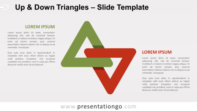 Triángulos Arriba Y Abajo Gráfico Gratis Para PowerPoint Y Google Slides