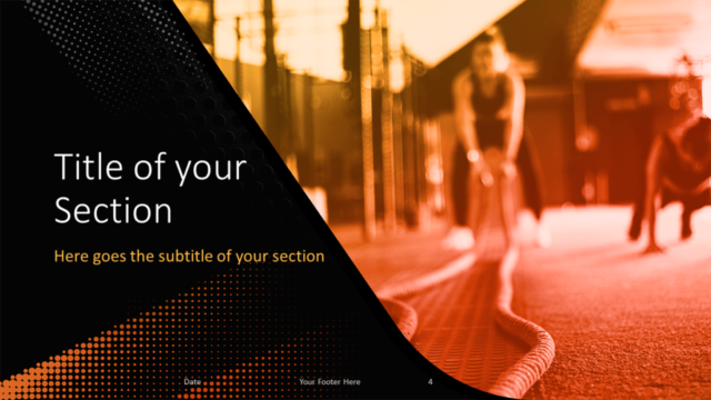 Plantilla Gratis Crossfit Para PowerPoint Y Google Slides - Diapositiva de Sección