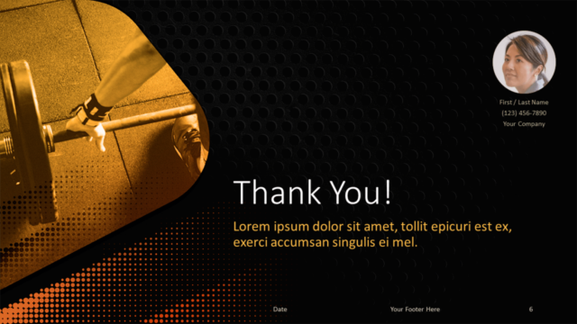 Plantilla Gratis Crossfit Para PowerPoint Y Google Slides - Diapositiva de ¡Gracias!