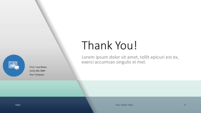 Voonex - Plantilla Gratis Empresarial Para PowerPoint Y Google Slides - Diapositiva de ¡Gracias!