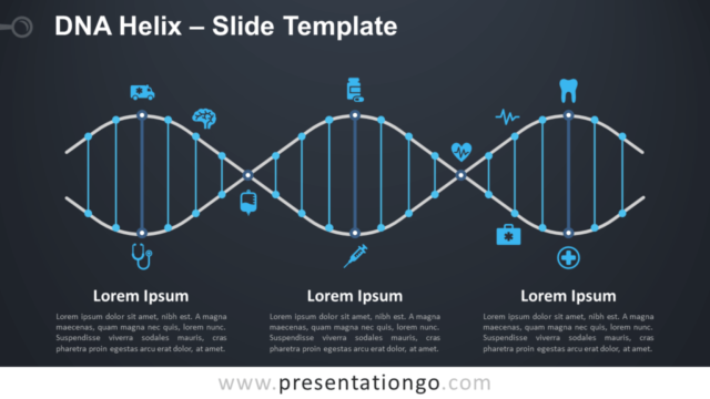 Hélice de ADN Gráfico Gratis Para PowerPoint Y Google Slides