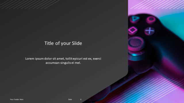 GAMING - Plantilla Gratis Para PowerPoint Y Google Slides - Diapositiva Con Marcador de Posición de Imagen