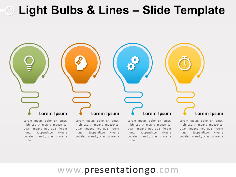 Focos E Iconos Gráfico Gratis Para PowerPoint Y Google Slides