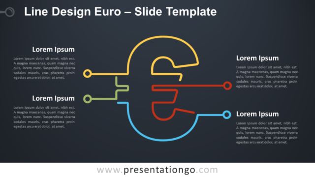 Euro en Diseño de Línea Gráfico Gratis Para PowerPoint y Google Slides