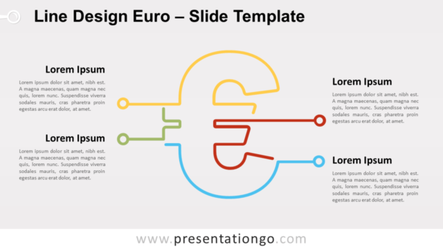 Euro en Diseño de Línea Gráfico Gratis Para PowerPoint y Google Slides