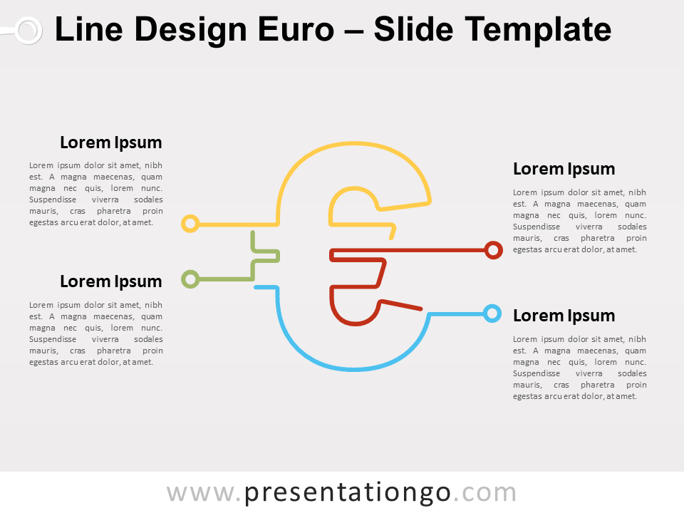 Euro en Diseño de Línea Gráfico Gratis Para PowerPoint y Google Slides