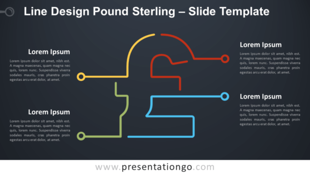 Diseño de Línea de Libra Esterlina Gráfico Gratis Para PowerPoint Y Google Slides