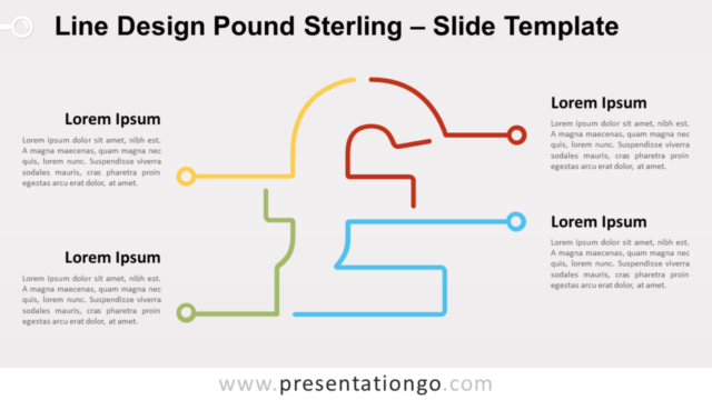 Diseño de Línea de Libra Esterlina Gráfico Gratis Para PowerPoint Y Google Slides