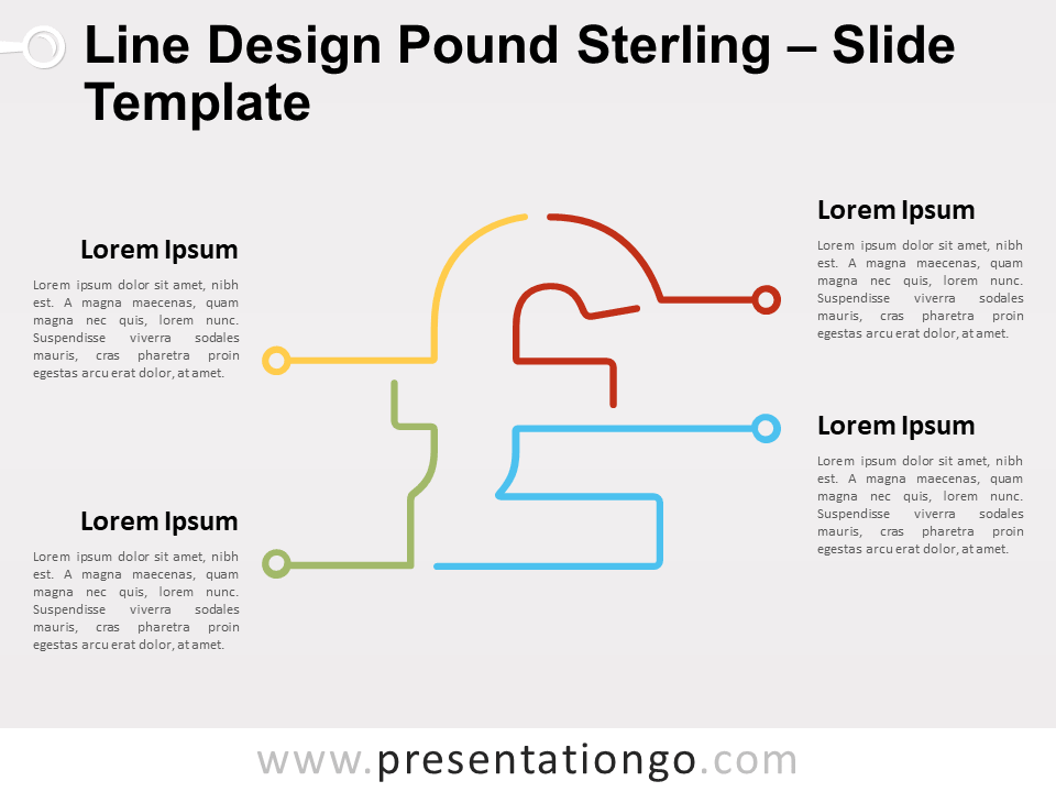 Diseño de Línea de Libra Esterlina Gráfico Gratis Para PowerPoint Y Google Slides