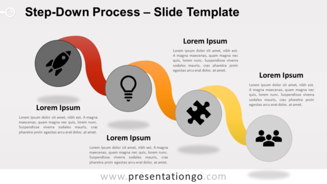Proceso Descendente Gráfico Gratis Para PowerPoint Y Google Slides