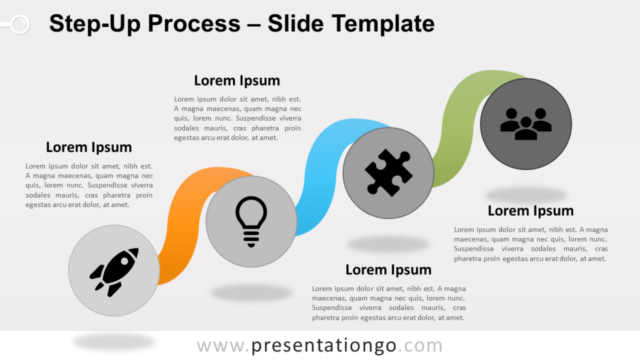 Proceso Ascendente Gráfico Gratis Para PowerPoint Y Google Slides