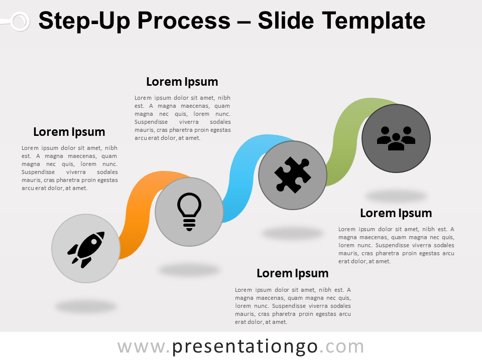 Proceso Ascendente Gráfico Gratis Para PowerPoint Y Google Slides
