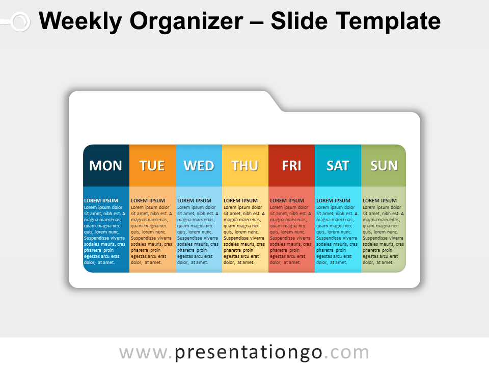Organizador Semanal Gráfico Gratis Para PowerPoint Y Google Slides