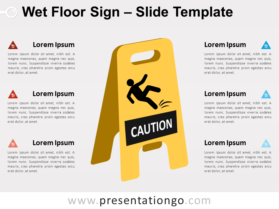 Señal de Piso Mojado Gráfico Gratis Para PowerPoint Y Google Slides