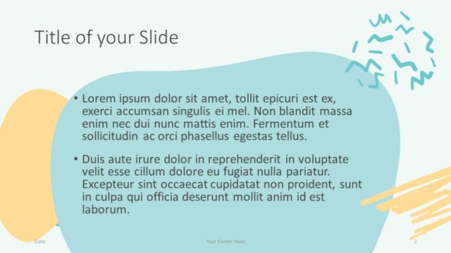Plantilla Memphis Gratis Para PowerPoint Y Google Slides - Diapositiva de Título Y Contenido