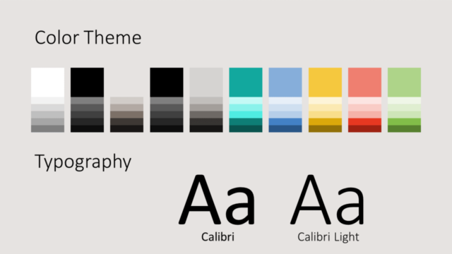 Plantilla Gratis de Geometría Abstracta Para PowerPoint Y Google Slides - Diapositiva con la Paleta de Colores