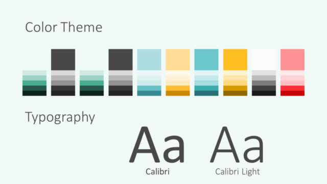 Plantilla Memphis Gratis Para PowerPoint Y Google Slides - Diapositiva con la Paleta de Colores