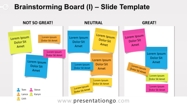Tablero de Lluvia de Ideas Gráfico Gratis Para PowerPoint Y Google Slides