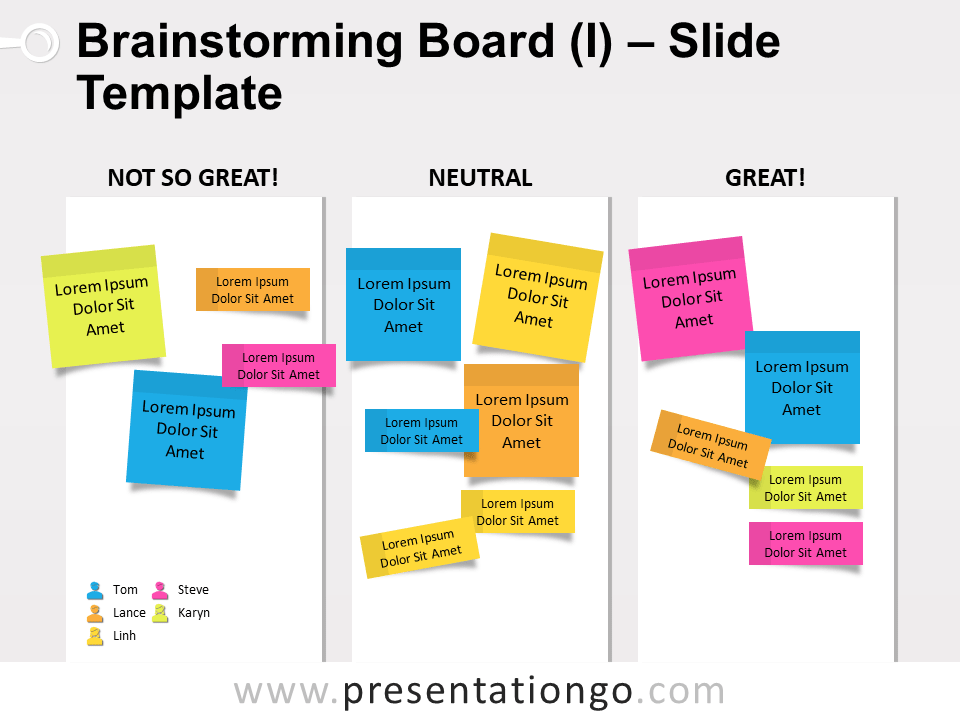 Tablero de Lluvia de Ideas Gráfico Gratis Para PowerPoint Y Google Slides