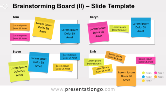 Otro Tablero de Lluvia de Ideas Gráfico Gratis Para PowerPoint Y Google Slides