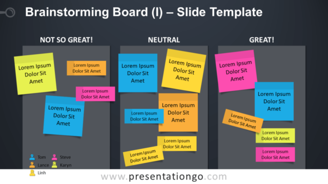 Tablero de Lluvia de Ideas Gráfico Gratis Para PowerPoint Y Google Slides
