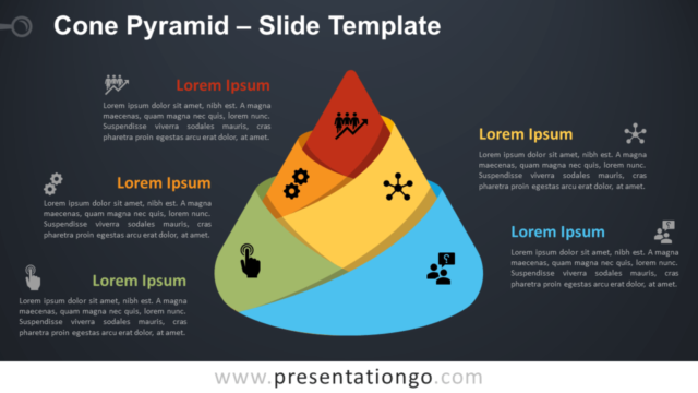 Pirámide de Cono Diagrama Gratis Para PowerPoint Y Google Slides
