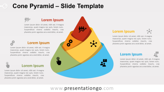 Pirámide de Cono Diagrama Gratis Para PowerPoint Y Google Slides