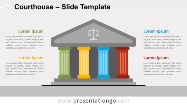 Palacio de Justicia Gráfico Gratis Para PowerPoint Y Google Slides