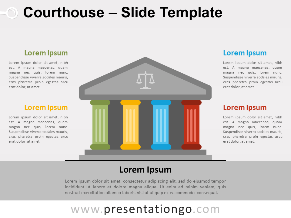 Palacio de Justicia Gráfico Gratis Para PowerPoint Y Google Slides