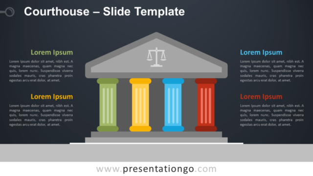 Palacio de Justicia Gráfico Gratis Para PowerPoint Y Google Slides