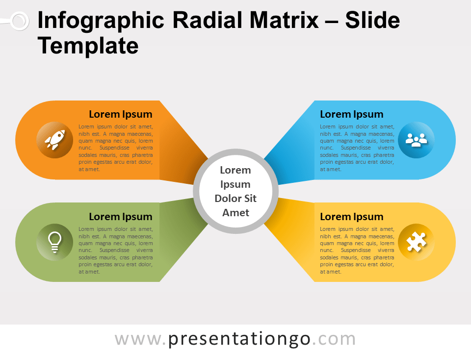 Matriz Radial Infográfica Gratis Para PowerPoint Y Google Slides