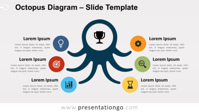 Diagrama de Pulpo Gratis Para PowerPoint Y Google Slides