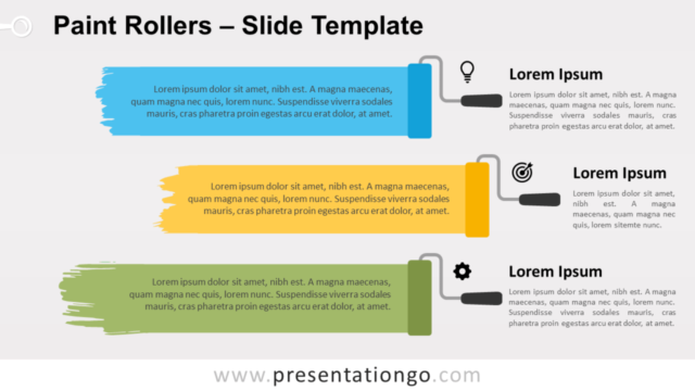 Rodillos de Pintura Gráfico Gratis Para PowerPoint Y Google Slides
