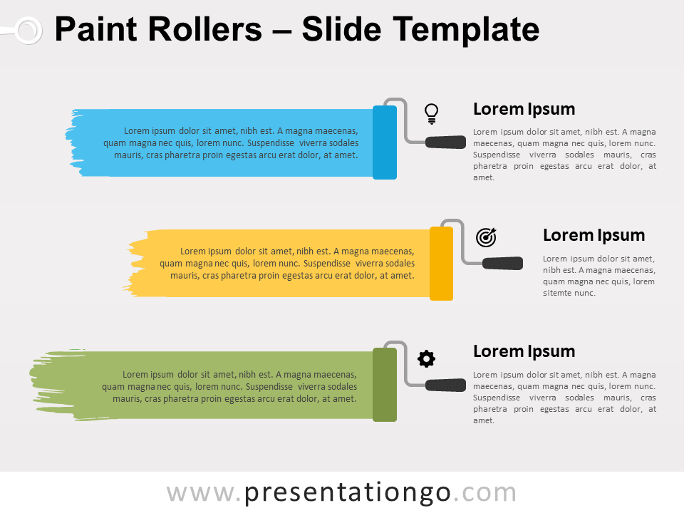 Rodillos de Pintura Gráfico Gratis Para PowerPoint Y Google Slides