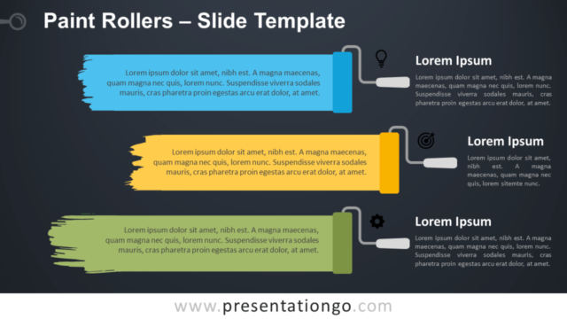 Rodillos de Pintura Gráfico Gratis Para PowerPoint Y Google Slides