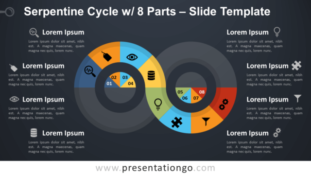 Ciclo de Serpiente Con 8 Partes Diagrama Gratis Para PowerPoint Y Google Slides