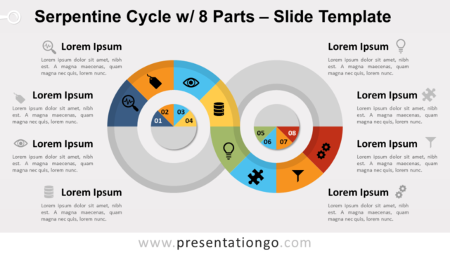 Ciclo de Serpiente Con 8 Partes Diagrama Gratis Para PowerPoint Y Google Slides