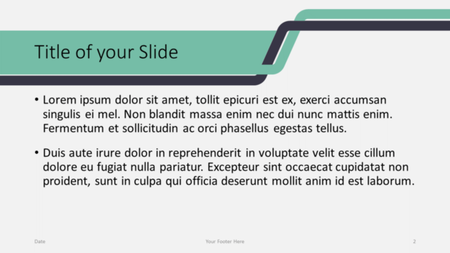 Tema Abstracto Sigmoide Gratis Para PowerPoint Y Google Slides - Diapositiva de Título Y Contenido