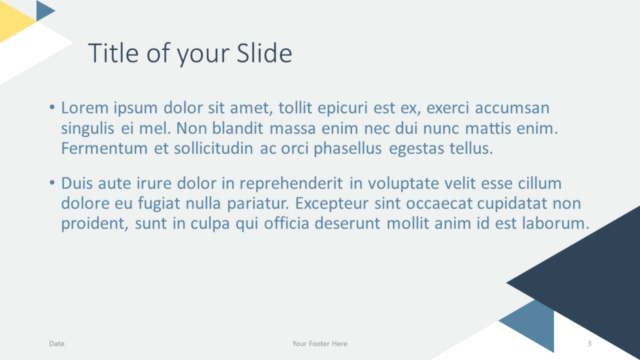 Plantilla de Triángulos Modernos Gratis Para PowerPoint Y Google Slides - Diapositiva de Título Y Contenido