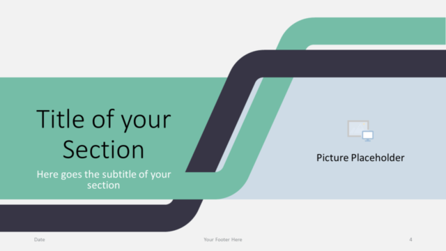 Tema Abstracto Sigmoide Gratis Para PowerPoint Y Google Slides - Diapositiva de Sección