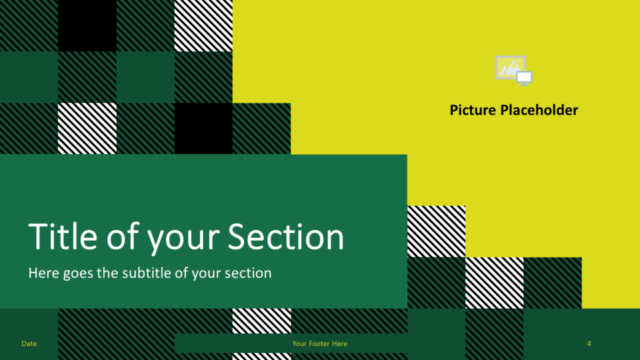 Plantilla Tartán Gratis Para PowerPoint Y Google Slides - Diapositiva de Sección