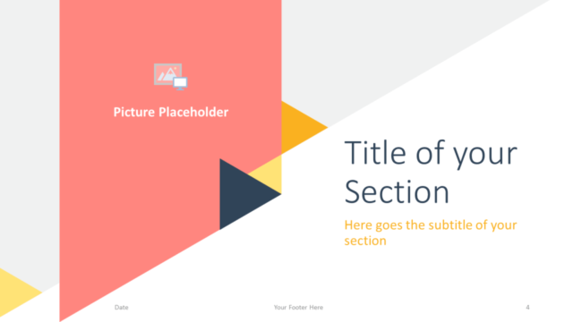 Plantilla de Triángulos Modernos Gratis Para PowerPoint Y Google Slides - Diapositiva de Sección