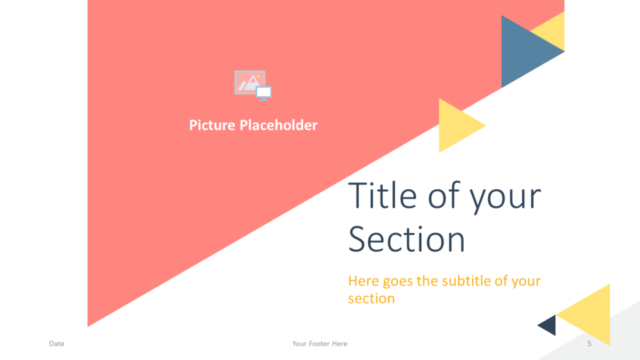 Plantilla de Triángulos Modernos Gratis Para PowerPoint Y Google Slides - Diapositiva de Sección